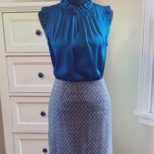 Dalia Collection Wool Blend Skirt